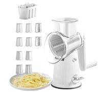 Gancia manuale di formaggio - manuale di formaggio rotante | Slicer di verdure mandoline rotanti | Slicer Rotary vegetale da 5in1 mano a manovella | Shredder di formaggio, di cucina efficien
