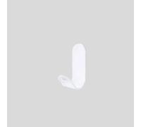 Gancio 1 posto in alluminio bianco L 3 x H 8 x P 4 cm Bianco