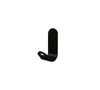 Gancio 1 posto in alluminio nero opaco L 3 x H 8 x P 4 cm Nero opaco
