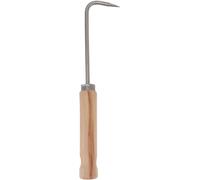 Gancio a artiglio singolo, in acciaio al manganese, per rimuovere le radici con manico in legno, strumento per diserbo da giardino per scavare e diserbare, colore: cachi