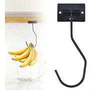 Gancio a banana, supporto per banana, salvaspazio, pieghevole, con cuscinetto adesivo, ripiegato quando non in uso, per tenere fresco, multifunzione (16,5 x 6 cm)