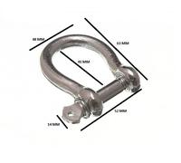 Gancio A Cerniera E Perno Fissaggio Cavo 10Mm 7/16 ZP Confezione Da 200