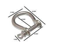 Gancio A Cerniera E Perno Fissaggio Cavo 6Mm 1/4 BZP Confezione Da 100