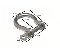 Gancio A Cerniera E Perno Fissaggio Cavo Metallico 5Mm 3/16 BZP Confezione Da 20