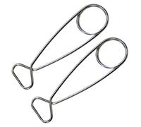 Gancio a Forma di Pesce 2 Pezzi in Acciaio Inossidabile per Appendere Pentole, Gancio da Picnic Resistente per Campeggio e Sopravvivenza All'aperto
