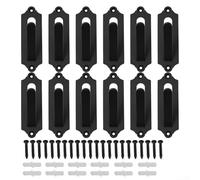 Gancio a forma di teschio in acciaio stile europeo per montaggio a parete con testa di capra e orso, staffa nera con viti di espansione, 12 pezzi