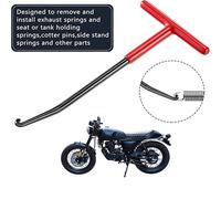 Gancio a molla di scarico durevole - Strumento per l'estrattore della maniglia a forma di T per l'installazione e la rimozione del tubo di scarico del veicolo della bici del motociclo