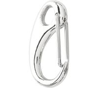 Gancio a molla, lunghezza: 30 mm, larghezza: 15 mm, placcato argento, 2 pezzi