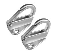 Gancio a Molla Marino 2 Pezzi in Acciaio Inox per Corda Imbarcazione | Argento, Punto di Ancoraggio e Fissaggio per Boa, Uso Nautico, alla Corrosione