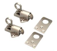 Gancio a molla per finestra in lega di zinco, 45 mm, per porte e finestre a ghigliottina per soffitta e finestre a ghigliottina, finitura lucida con opzioni argento e oro, include viti per una facile