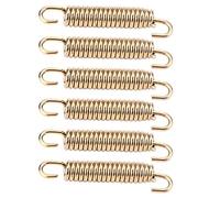 Gancio a molla per silenziatore, 6 pezzi, in acciaio inox, molla di scarico, per silenziatore, molle per moto, scooter, ATV (oro)
