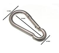 Gancio A Molla Snap Carabiner 11Mm 9/16 ZP Confezione Da 2