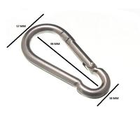 Gancio A Molla Snap Carabiner 11Mm 9/16 ZP Confezione Da 4