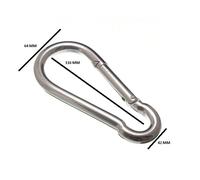 Gancio A Molla Snap Carabiner 12Mm 1/2 Zp Confezione Da 100