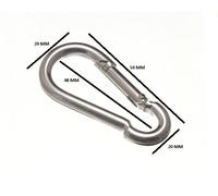 Gancio A Molla Snap Carabiner 6Mm 1/4 Bzp Confezione Da 2