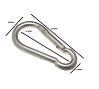 Gancio A Molla Snap Carabiner 7Mm 9/32 Bzp Confezione Da 12