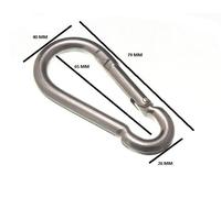 Gancio A Molla Snap Carabiner 8Mm 5/16 Bzp Confezione Da 12