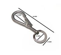 Gancio A Molla Snap Carabiner Per Girevole 5Mm 3/16 BZP Confezione Da 4