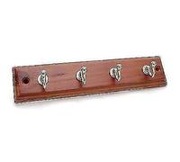GANCIO A MURO CLASSIC LEGNO NOCE ACCIAIO ORO POSTI 4 PZ 5