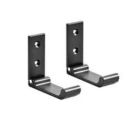Gancio a Muro Pieghevole, Supporto per Cuffie in Alluminio 2 Pezzi, Gancio Appendiabiti Invisibile per Montaggio a Parete, Porta Asciugamano, Gancio a Muro per Cappotto, Cucina/Bagno/Ufficio (Nero)