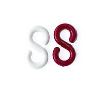 Gancio A S Ø 8 Mm. In Plastica Bianca E Rossa - 4 Pz.