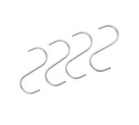 Gancio a S in acciaio inox, sacchetti per vestiti, porta asciugamani, portapiante, gancio per corrimano multifunzionale per cucina/camera da letto (10 pezzi) (L)