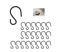 Gancio a S Piccolo Nero 20 Pezzi Forma S Ganci Appesi 3,2 cm Ganci a Forma di S in Metallo, Mini Ganci a S, Ganci Ornamentali a S per Gioielli Decorazioni Artigianato Portachiavi Cartellini