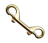 Gancio a scatto in ottone da 10 cm con doppia estremità con clip caricata a molla per immersioni e attrezzature per animali domestici