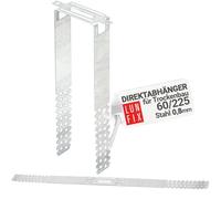 gancio a U, 1 gancio diretto da 60/225 mm per cartongesso, 0,8 mm | spessore del materiale, per profili CD 60/27, montaggio preciso del profilo del soffitto