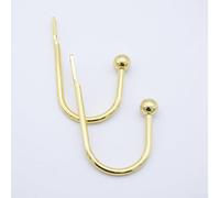 Gancio a U non abrasivo per appendere tende in metallo massiccio con macinatura fine e trattamento bordi smussati (oro)