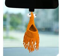 Gancio a uncinetto - Simpatico gancio a forma di alieno per specchietto retrovisore dell'auto, accessorio da appendere allo specchio dell'auto, decorazione per interni auto, per donne e ragazze