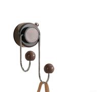 Gancio a ventosa con design a doppia sfera, montaggio a parete senza trapano, per chiavi, cappelli, vestiti, riutilizzabile, capacità 5 kg, facile da installare, canna di fucile + noce (B)