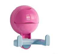 Gancio a ventosa con dopamina, riutilizzabile, resistente, per cucina, bagno, vetro, senza fori, organizer senza danni, colore: rosa blu e viola (rosa)