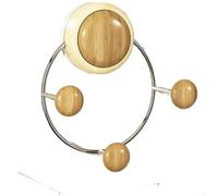 Gancio a ventosa da parete con triplo gancio per una gestione efficiente dello spazio, senza bisogno di trapano, adatto per porte, bagni, cucine (legno grezzo giallo)