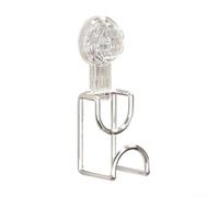 Gancio a ventosa da parete per lavabi con girevole regolabile, in ABS impermeabile e griglia in acciaio inox per appendere asciugamani da cucina e articoli da bagno (trasparente)