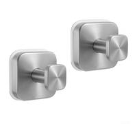 Gancio a ventosa in acciaio inox per organizzare oggetti domestici, resistente alla ruggine con presa affidabile su superfici lisce come piastrelle e vetro per un montaggio sicuro (argento)