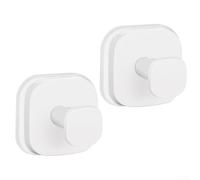 Gancio a ventosa in acciaio inox per organizzazione con materiale antiruggine, forte tenuta su superfici lisce come piastrelle, perfetto per bagno, cucina o camera da letto (bianco)