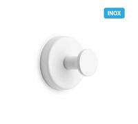 Gancio a ventosa metallo Ø 6 cm bianco opaco Bianco opaco
