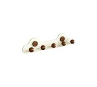 Gancio a Ventosa per Doccia e Cucina - Appendino Accappatoio Fori in Acciaio e - Supporto 5kg Bagno(5 Hooks- White)