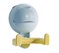 Gancio a ventosa riutilizzabile a doppia testa per vetro, piastrelle e superfici lisce, gancio sottovuoto resistente con tecnologia a doppio vuoto, senza fori, blu