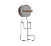 Gancio a ventosa riutilizzabile per lavabo, in acciaio inox 201 e ABS, con ventosa rotante e doppia chiusura di stabilità, per cucina o bagno (marrone)