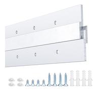 Gancio a Z in alluminio resistente, 45,7 cm, spesso, per appendere quadri, specchi, mensole, testiere, pannelli o lavagne bianche (1 paio, supporta 40,8 kg)