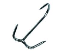 GANCIO AD ANCORA 3 punte - mm 120x6 In acciaio inox. Per macellaio.10 PEZZI