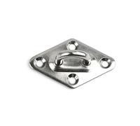 Gancio ad anello con graffetta M5 M6 M8 in acciaio inossidabile 304, piastra occhiello fissa, fibbia for porta da terrazza, gancio for montaggio a soffitto(M5 Rhombus Type,6Pcs)