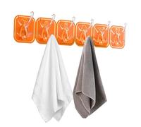 Gancio adesivo - Cappellatura | Ganci adesivi pesanti | Adesivi montati a parete 6 ganci | NESSUN PROCESSO PVC Spazio di salvataggio di ganci da parete per guardaroba, porta, cucina, camera da letto,