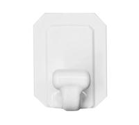 Gancio adesivo singolo bianco Bianco
