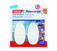 Gancio Adesivo Tesa Powerstrips Grande Bianco 6,0 Confezione 2 Pezzi