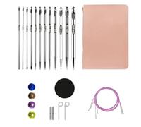 Gancio all'uncinetto tunisino afghano con set intercambiabile 3-10 0 mm tappeto set con borsa di stoccaggio