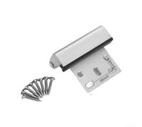 Gancio antitempesta in metallo plastica interno serratura porta (argento-2 | Protezione secondaria, nessuna foratura necessaria, lunghezza 90 mm, metallo robusto, per camera da letto e soggiorno