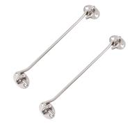 Gancio Antivento per Finestra in Acciaio Inox Argento 2 Pezzi